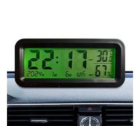 Effortless Nighttime Readability: Featuring a luminous digital display powered by LED backlighting, this Car Clock ensures optimal visibility under low-light conditions, enabling drivers to access cri