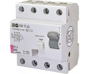 EFI-P4 63A/30MA/AC INTERRUTTORE DIFFERENZIALE 63A 4P 002061613