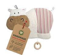 Efie Carillon biologico ippopotamo - 100% cotone (kbA), imbottitura in lana vergine (kbT) - fatto a mano in Germania - certificato GOTS - giocattolo sostenibile per bambini - Melodia (LaLeLu)