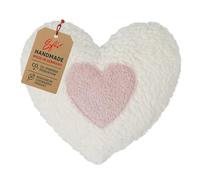 Efie - Cuscino termico con noccioli di ciliegia, a forma di cuore, colore: rosa
