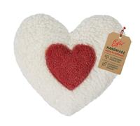 Efie noccioli di calore Cuscino Cuore Rosso, biologico, certificazione GOTS, 100% Made in Germany