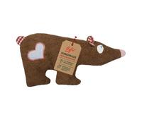 Efie noccioli di cuscino termico Orso bruno, Coltivazione biologica controllata (organico), certificazione GOTS, 100% Made in Germany