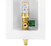 EFIELD Pex - Scatola di uscita pre-assemblata, 1/2" PEX F1807 Crimpa con valvola a sfera installata da 1/4 di giro con martello di rame