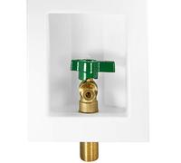 EFIELD - Scatola di scarico pre-assemblata per gelateria, 1/2" sudore con valvola a sfera installata da 1/4 giro, colore: Bianco