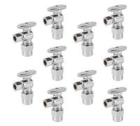 EFIELD - Valvola di arresto angolare da 1/4 con compressione OD da 3/8", attacco per tubi CPVC, in ottone cromato, senza piombo