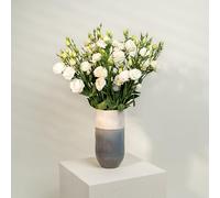 eFiori - Mazzo di Fiori Bianchi Veri Lisianthus bianchi - Fiori freschi a domicilio - DEDICA INCLUSA -> Opzione regalo e aggiungi la dedica nel campo NOTE. Ideale per Decorazioni e Centrotavola