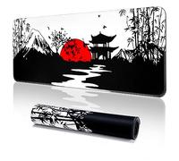 EFISH Tappetino per mouse da gioco (800 x 300 x 3 mm), tappetino per mouse lavabile, tappetino per scrivania per laptop, tappetino per mouse giapponese con base in gomma antiscivolo.