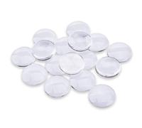 EFIVS ARTS 20 pezzi Cabochon in vetro trasparente Cupola in vetro trasparente Piastrella Cabochon Semitondo Piatto Trasparente 1,57 pollici Non c
