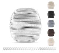 EFIXS Corda per tende da 2,2 mm, colore bianco, 10 - 25 metri, 20 metri, cavo di ricambio per tende in legno, bambù e alluminio, di alta qualità