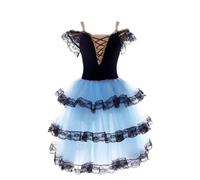 EFLALYHG Blu,120, Vestito da Ballo per Bambina Vestito da Flamenco Spagnolo per Bambini Costumi da Competizione per Feste in Maschera