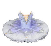 EFLALYHG Classico tutù da Balletto Professionale, tutù da Ballerina del Lago dei Cigni, tutù da Pancake Costume da Festa Abito da Ballo Abito da Competizione di Balletto,D,130