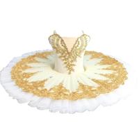 EFLALYHG Classico tutù da Balletto Professionale, tutù da Ballerina del Lago dei Cigni, tutù da Pancake Costume da Festa Abito da Ballo Abito da Competizione di Balletto,F,130