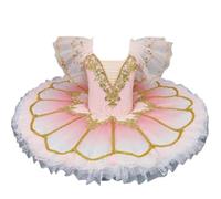 EFLALYHG Classico tutù da Balletto Professionale, tutù da Ballerina del Lago dei Cigni, tutù da Pancake Costume da Festa Abito da Ballo Abito da Competizione di Balletto,A,110