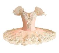 EFLALYHG Flower Girls Professional Ballet Tutu Dress Kids Womens Platter Pancake Swan Lake Ballerina Stage Dance Competition Costume,Rosa,140