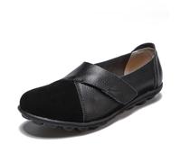 EFLALYHG Mocassini da Donna in PU+camoscio, Comodi Mocassini Casual con Punta Tonda, Scarpe da Guida, morbide Scarpe da Passeggio e da Barca,Nero,37 EU