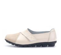 EFLALYHG Mocassini da Donna in PU+camoscio, Comodi Mocassini Casual con Punta Tonda, Scarpe da Guida, morbide Scarpe da Passeggio e da Barca,Beige,41 EU