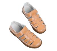 EFLALYHG Sandali in Pelle da Donna, Sandali da Spiaggia ortopedici Piatti con Plateau Stile retrò Scarpe da Passeggio Romane con Fori Cavi,Marrone,41 EU