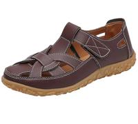 EFLALYHG Sandali ortopedici in Pelle da Donna, Sandali Romani Casual Antiscivolo, Scarpe da Gladiatore estive Casual con Fori Cavi per Le Vacanze in Spiaggia,Marrone,36 EU