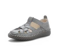 EFLALYHG Sandali ortopedici Piatti da Donna, Scarpe Romane Casual Antiscivolo, Sandali Estivi da Spiaggia per Camminare all'aperto con Punta Chiusa,Grigio,35 EU