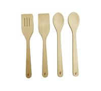 efo Set di 4 spatole in legno per cucinare - Cucchiai in legno - Spatola scanalata wok per uova di pesce - Spatola per alimenti - Elementi essenziali per la cucina per mescolare mescolare, regalo di