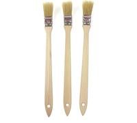 EFO Set di pennelli angolati, 3 pezzi, 25 mm, con manico lungo con setole naturali e sintetiche, pennelli per radiatore, per aree difficili da raggiungere, pennello per bordi, manico in legno
