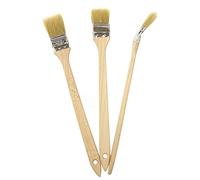 EFO Set di pennelli angolati, 3 pezzi, 36 mm, con manico lungo con setole naturali e sintetiche, pennello per radiatore per aree difficili da raggiungere, pennello per bordi, manico in legno