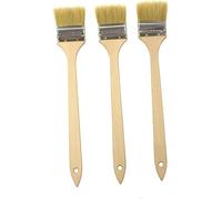 EFO Set di pennelli angolati, 3 pezzi, 63 mm, con manico lungo con setole naturali e sintetiche, pennello per radiatore per aree difficili da raggiungere, pennello per bordi, manico in legno