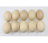 EFO Uova di Pasqua da Decorare in Legno Ideale per Decorazione Pasqua o Cestini di Pasqua Set Uova di Legno Arte e Fai-da-Te Regali di Pasqua - Confezione da 10