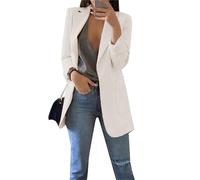 EFOFEI Donna Intervista Giacca Formale Suit Indossare Primavera Autunno Lavoro Ufficio Business Blazer Bianco L