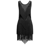 EFOGEP Abito da Donna con Nappe per Danza Latina Stile Vintage Anni 20 Senza Maniche Sexy Cocktail Party con Frange Stile Flapper Abiti Eleganti Mini Tango Samba Cha Cha Abbigliamento da Ballo da Sala