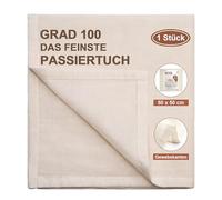 eFond 1 Pezzo Garza Alimentare, Panno per Formaggio, Mussola, Cheesecloth, Telo Filtrante, Grado 100 Puro Cotone Non Sbiancata per Cucina, Filtrazione Burro, Yogurt, Latte, Caffè, Succo