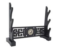 Eforlife Sword Stand Weapon Display Stand Katana Genji Japanese Samurai Sword Blade Gladius Templar Medieval Sword Stand Holder Tai Chi Bagua Style (3-Tier)