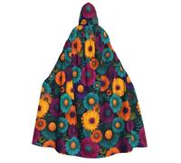 EFOTUNI Groovy Daisy Flowers Aldult - Mantello con cappuccio per feste in maschera e Halloween