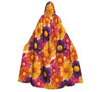 EFOTUNI Groovy Daisy Flowers Aldult - Mantello con cappuccio per feste in maschera e Halloween