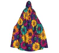 EFOTUNI Groovy Daisy Flowers Aldult - Mantello con cappuccio per feste in maschera e Halloween