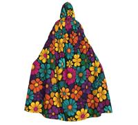 EFOTUNI Groovy Daisy Flowers Aldult - Mantello con cappuccio per feste in maschera e Halloween