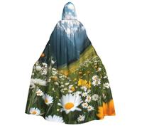 EFOTUNI Mountain Daisy Meadow Aldult - Mantello con cappuccio per feste in maschera di Halloween