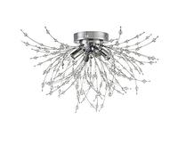 EFPD Lampadario fuochi d'artificio, lampadario in cristallo G9, utilizzato per l'illuminazione di camera da letto, sala da pranzo, soggiorno e isola cucina (Argento Plafoniera 4T)