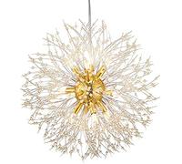 EFPD Lampadario fuochi d'artificio, lampadario in cristallo G9, utilizzato per l'illuminazione di camera da letto, sala da pranzo, soggiorno e isola cucina (Dorato Lampadario 12T)