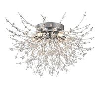 EFPD Lampadario fuochi d'artificio, lampadario in cristallo G9, utilizzato per l'illuminazione di camera da letto, sala da pranzo, soggiorno e isola cucina (Argento Plafoniera 5T)