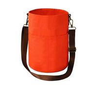 EFRJUWI Borsa Porta Attrezzi for Maglieria - Organizer for Secchiello in Tela con Coulisse e Tracolla for Forniture Artigianali in Filato per Uncinetto in Maglia(Orange)
