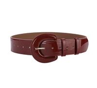 EFRJUWI Cinture In Pelle Da Donna Color Caramella, Larga Nera Con Corsetto, Grande Rossa, Di Lusso Firmata(Wine red B)