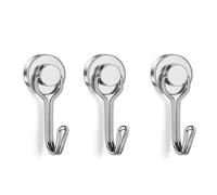EFRJUWI Ganci magnetici neri da 20 pezzi, ganci magnetici resistenti al neodimio e terre rare, magneti extra forti con gancio for appendere(3pcs-D16-yin)