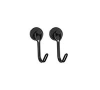 EFRJUWI Ganci magnetici resistenti da 1/2/4/8 pezzi, potenti ganci magnetici al neodimio, ganci girevoli in argento nero, utensili da cucina for appendere il frigorifero(2pcs black)