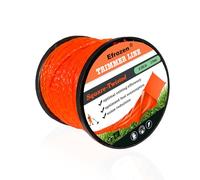 efrozen Filo per decespugliatore, commerciale, resistente, quadrato, intrecciato, 2,7 mm x 100 m, in bobina, in nylon, universale, di ricambio, arancione