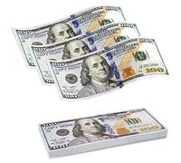 efuturetime 100 x Prop Money 100$ Copy Money, Cash Giocattolo per Bambini, Dollar Finti per Il Fai da Te, l'Apprendimento, i Film, i Giochi, Le Feste
