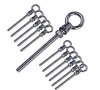 EFUTURETIME 12 x Golfari Bullone a Occhiello M8 x 80 mm, Bulloni di Vite Metriche in Accaio Inox 304, Vite a Occhiello con Dado ad Anello