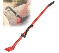 EFUTURETIME 130 cm Sollevatore Abbattimento Tronchi con Gancio Girevole per Tronchi, Leva Giratronchi per Fino a 600mm, Ausilio di Ribaltamento Universale per Ribaltare e Spostare Tronchi, Rosso