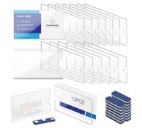 EFUTURETIME 15pcs Porta Badge Magnetico Plastica, 90 X 54 mm, Targhetta Trasparente Magnetici per Abiti, Portanome Magnetica con Potente Magnete Autoadesivo a 3 Punti