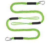 EFUTURETIME 2 x Cime e Cavi per Imbarcazioni 10 cm con Moschettone, Verde | Bungee Dock Line 4FT Estensibile, Cima da Ormeggio per Barche, Moto d'Acqua, Kayak, Pontone, Canoa